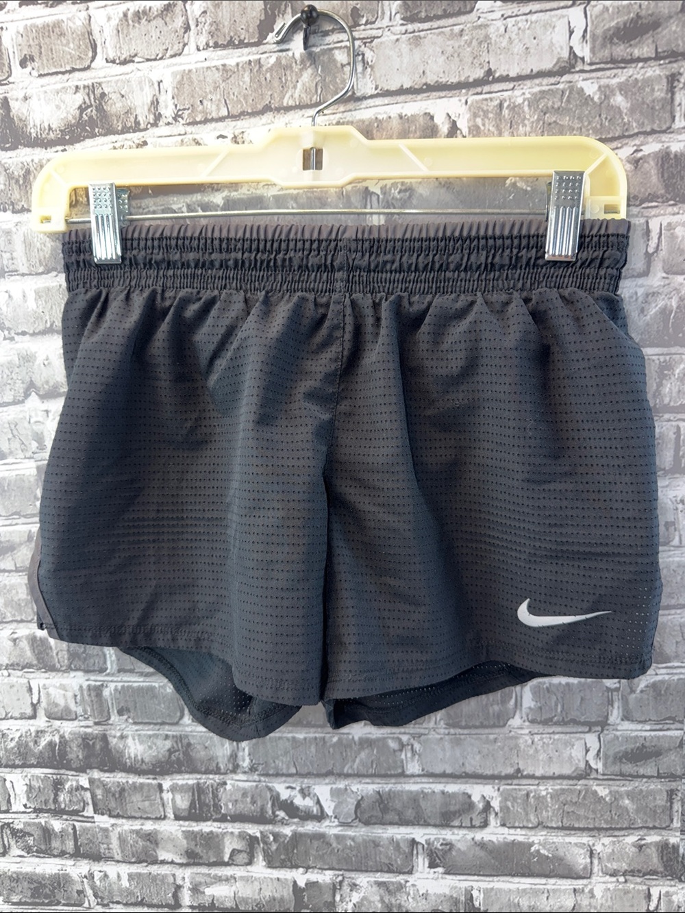 Nike Women’s Black Athletic Mesh Shorts with Reflective Swoosh